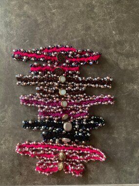10 Piece Hand Crocheted Choker & Bracelet Sets